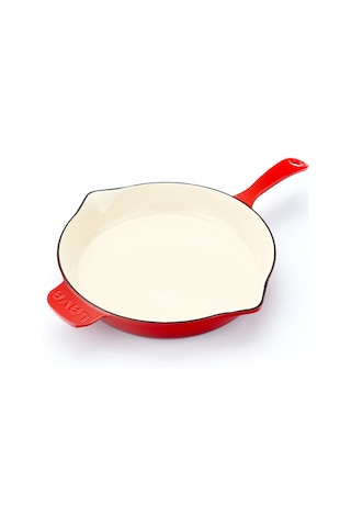 Lava Döküm Yuvarlak Kızartma Tavası Metal Saplı 28 CM