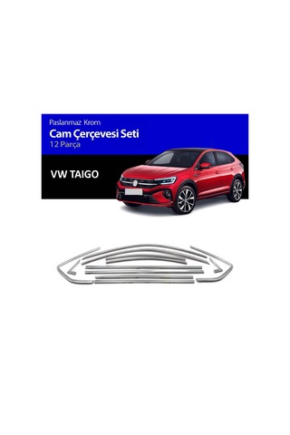 Volkswagen Taigo 12 Parça Tamtur Krom Cam Çıtası