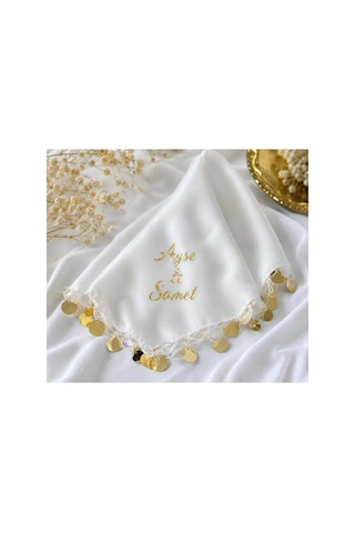 Kişiye Özel Halay Mendili İsimli Gold