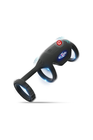 Carmine Titreşimli G Noktası Uyarıcılı Şarjlı Halkalı Penis Kılıf