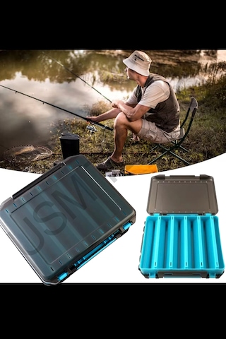 Rapala Kutusu Çift Taraflı Jig Yem Kutusu 20x17x4.5 Mavi