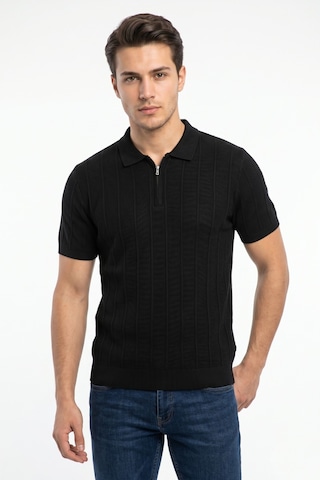 Baglan Erkek Spor Polo Yaka Triko Tişört Bgl-st05373 Siyah