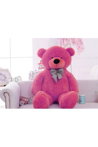 90 Cm Papyonlu Peluş Ayıcık - % 100 Yerli 001