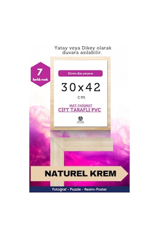 Krem-21mm-30x42 Cm Mat Pvc Li Camsız Fotoğraf Puzzle Belge Çerçeve Yatay Dikey Asılabilme. 72397612