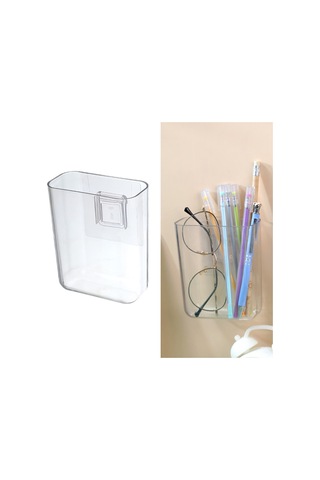 Geeroyoo Duvar Montlu Şeffaf Plastik Organizer - Telefon Ve Küçük Eşyalar İçin Yer Kazandıran Hafif Depolama Kutusu