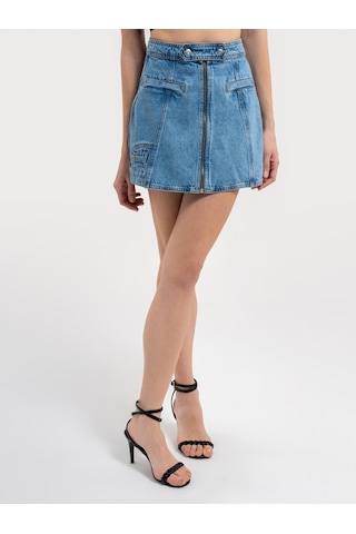 Slim Fit Kadın Etek Lacivert