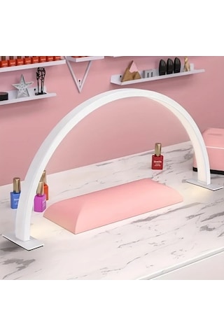 Fastbuy Dream011 Siyah Yarı Ay Tırnak Lambası - Usb Düğme Anahtarlı Alüminyum Soğuk Beyaz Işık Tırnak Sanatı Siyah