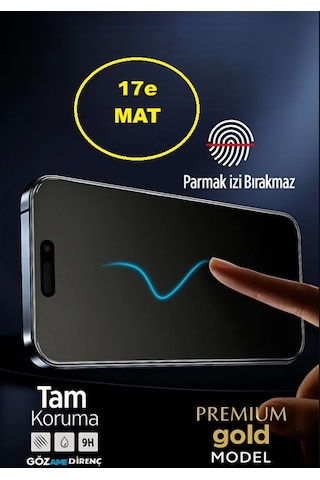 Apple iPhone 16e Uyumlu Mat Ekran Koruyucu Seramik Nano Tam Kaplar