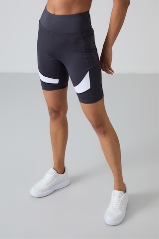 Tommy Life Antrasit Polyester Esnek Standart Fit Performans Kadın Biker Tayt - 91012 Antrasit