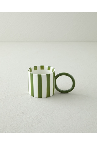 English Home Boldy Lines New Bone China Kupa 350 Ml Yeşil Yeşil