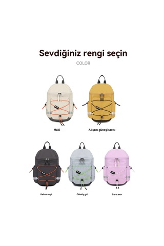 Hafif Açık Hava Sırt Çantası Nefes Alabilen Katmanlı Dağcılık Sırt Çantası Bej