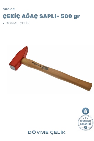 Çekiç Ağaç Saplı 500 Gr Dövme Çelik