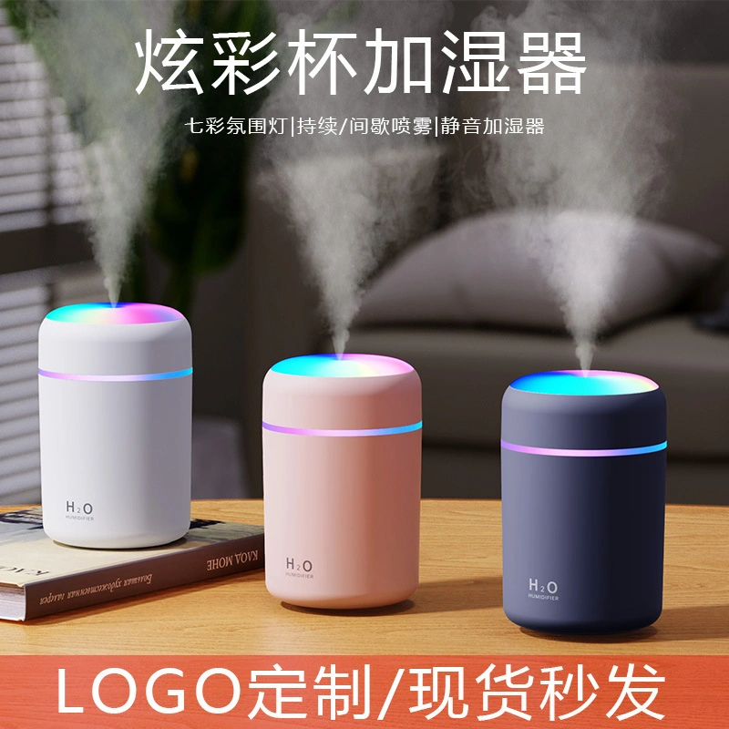 Wezone Araç İçin Usb Lüftü Nemlendirici 360ml - Aromaterapi & Hava Temizleyici - Minyatür Renkli Buhar - Beyaz - Araç Elektroniği