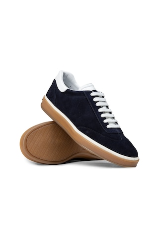 Deery Erkek Lacivert Hakiki Süet Sneaker Ayakkabı - 01997mlcvc03 Lacivert