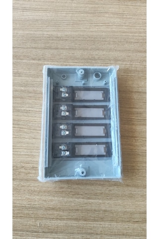 Boçi Elektronik 4'lü Sıva Üstü Zil Paneli Butonu Gri Plastik Kasa