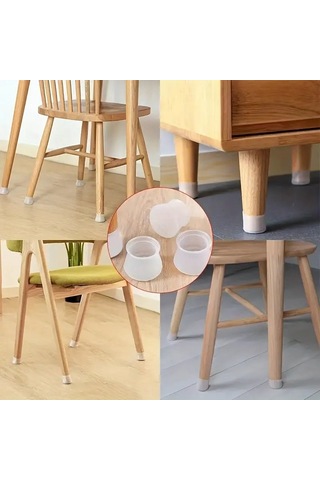 Mithra Life 12 Adet Silikon Yuvarlak Masa Sandalya Ayak Koruyucu Mıt1097