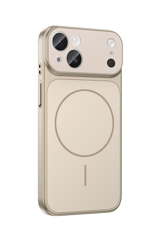 Apple Uyumlu iPhone 15 Kılıf Zore M-safe Şarj Özellikli Kamera Korumalı Formen Kapak Gümüş