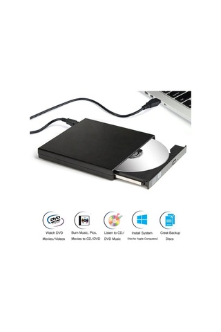 Wozlo Harici DVD-RW USB DVD Writer External DVD-RW DVD Okuyucu Yazıcı