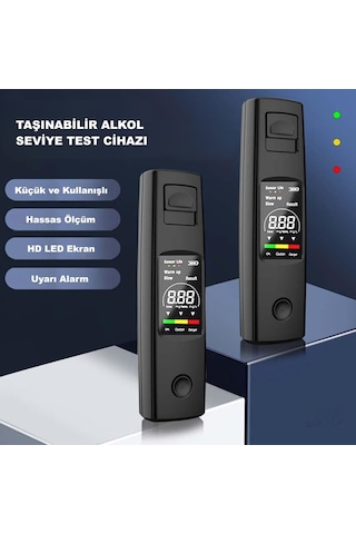 Hymark Taşınabilir Alkol Ölçüm Test Cihazı Trafik Alkol Tester Yüksek Hassasiyet Hızlı Tepki Şarjlı Dahili Pil Diğer