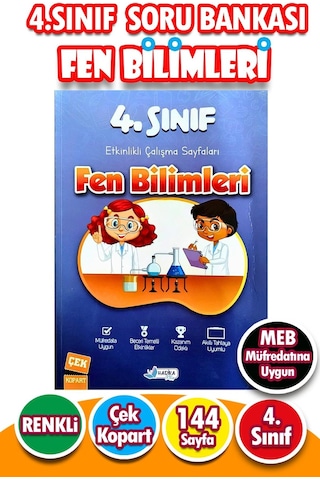 4.sınıf Fen Bilimleri - Etkinlikli Çalışma Ve Soru Bankası Kitabı