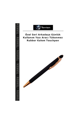 Özel Seri Arkadaşa Günlük Kullanım Yazı Aracı Tükenmez Rubber Kalem Touchpen Çok Renkli