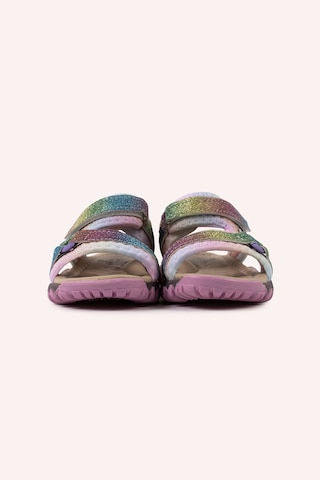Panço Kız Bebek Cırt Cırt Detaylı Pembe Sandalet