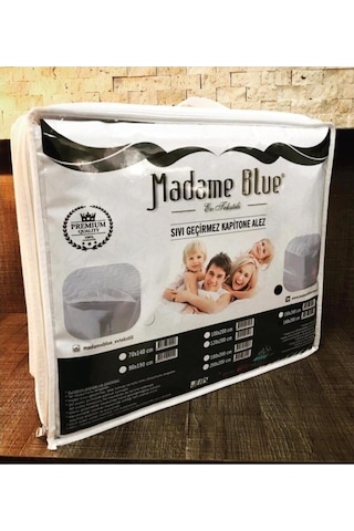 Madame Blue Kapitone Fitted Sıvı Geçirmez Yatak Koruyucu Alez 100x200 Beyaz