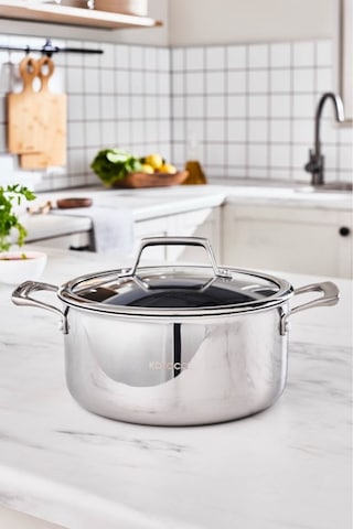 Karaca Plasma Steel 3Ply İndüksiyon Tabanlı Çelik Tencere 22 Cm