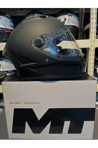 Mt Helmets Stinger 2 Pure A1 Mat Ff126 Siyah Şeffaf Vizör Mat Siyah