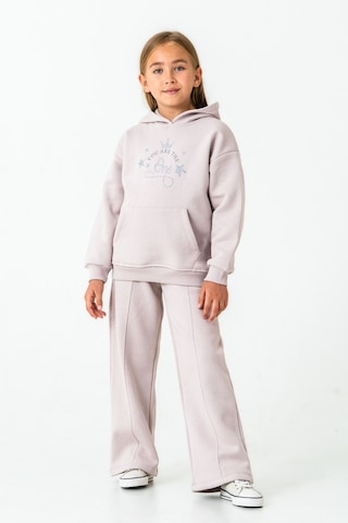 Kız Çocuk You Are The One Baskılı 3 İplik Kalın Kışlık Eşofman Takımı Ak4204 Lila