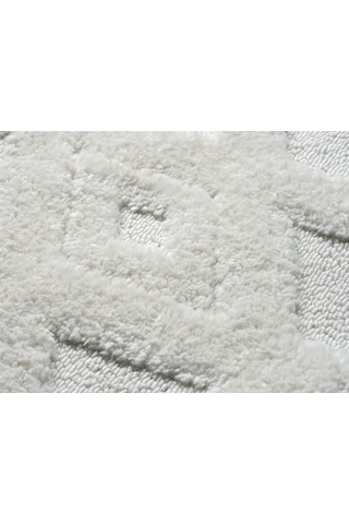 Mariesse Home Elit Bukleli Yumuşak Peluş Post Shaggy Çocuk Odası Oturma Odası Salon Mutfak Halısı 0279c Beyaz