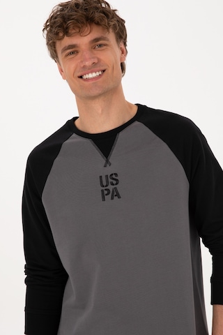 U.S. Polo Assn. Erkek Bisiklet Yaka Regular Fit Siyah İnce Sweatshirt 50315420-VR046