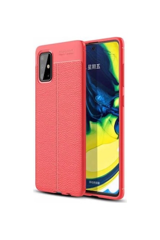 Galaxy A71 Kılıf Zore Niss Deri Desenli Silikon Kılıf