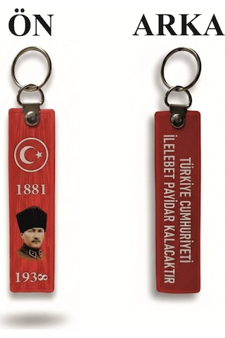 Tpu Çift Taraflı Anahtarlık Atatürk Çok Renkli