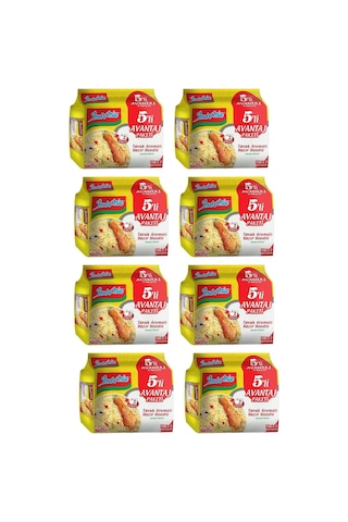 Indomie Tavuklu Hazır Noodle 8'li 5 x 75 G