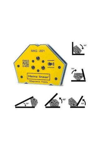 Heinz Linear Manyetik Kaynak Gönyesi 5 Açılı Mkg-201