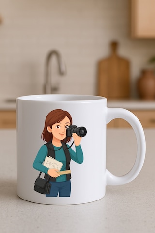 Meslek Baskili Kupa Kadin Fotoğrafçı