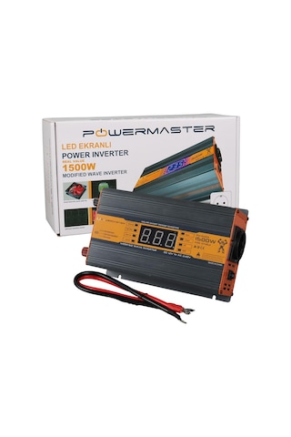 Powermaster Pm-1500b 24 Volt 1500 Watt Led Ekranlı Power Inverter