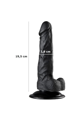Lilitu Shop 19.5 Cm Realistik Vantuzlu Zenci Dildo Penis