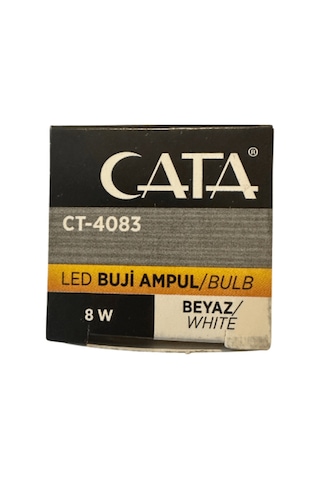 Ct-4083 8w 6400k Beyaz Led Buji Ampul E14 Duylu Beyaz Işık E14 Led Ampul 0 - 250 Watt Yok Tekli
