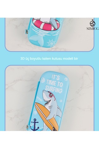 Büyük Kapasiteli İlkokul Ve Ortaokul Çok Katmanlı Çizgi Film Kalem Kutusu Sarı