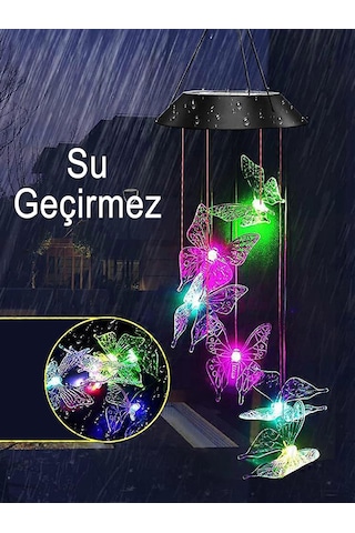 Greentech Güneş Enerjili Renk Geçişli Kristal Kelebek Aydınlatma / GT-SL08