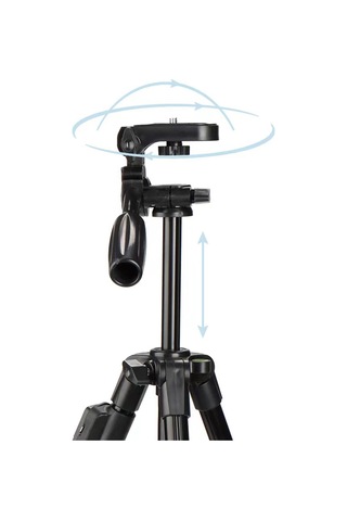 Blic Np-8810 Bluetooth Kumandalı 1.5 Metre Profesyonel Tripod - Telefon Ve Kamera Uyumlu Siyah