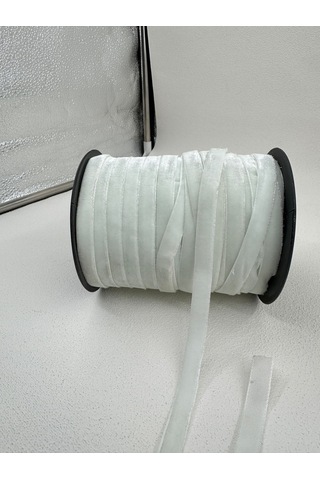 Paşateks- 1 Cm Düz Kadife-5 Metre Beyaz