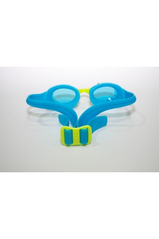 Çocuk Yüzücü Gözlüğü - S Boy - Mavi / Sarı Nabaiji Meridyendukkan Beyaz