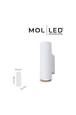 Molled Aura Serisi Beyaz Çift Yönlü Dekoratif Gu10 Duylu Aplik - Mol8105