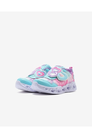 Skechers Heart Lights-lovin Reflection Küçük Kız Çocuk Turkuaz/lavanta Işıklı Spor Ayakkabı 302693n Tqlv Mor