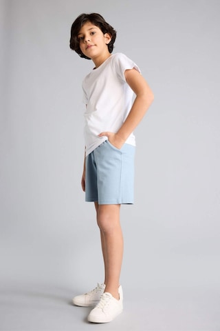 Defacto Regular Fıt Sweatshirt Kumaşı Şort Erkek Çocuk B5867a826smbe606 Mavi-be606