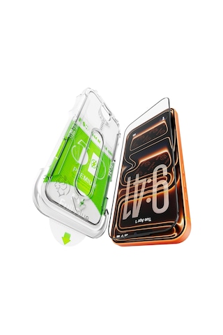 Epro Apple iPhone 17 Pro Max İle Uyumlu Ekran Koruyucu, Ahize Korumalı Toz Önleyici Tam Kaplama, Hizalama Aparatlı Kolay Kurulum, Toz Bırakmayan Uygulama, Darbelere Karşı Ekstra Güçlü Cam