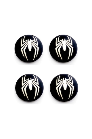 Cafele PS4 - PS5 - Xbox One X/S - Series X - Series S Analog Koruyucu Silikon Pad Spiderman Logo Beyaz